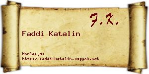 Faddi Katalin névjegykártya